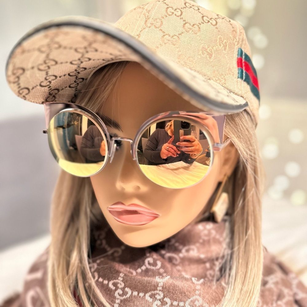 FENDI Rose Gold Cat Eye Sunglasses